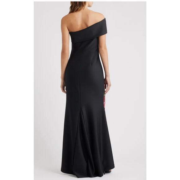 Eliza J Placed Floral One-Shoulder Gown - Size 14 - New - Picture 2 of 6